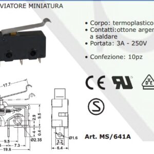 Microinterruttore a Leva Finecorsa